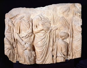 Ara Pacis Augustae, fragment van een processiescène, 13-9 v.Chr.